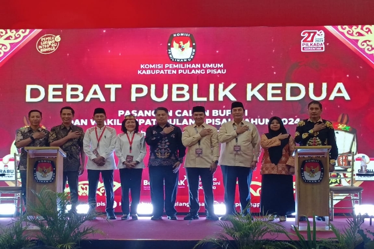  Adu Gagasan pada Debat Publik Kedua Cabup Dan Cawabup Pulpis, KPU Harapkan Partisipasi  Pemilih Meningkat